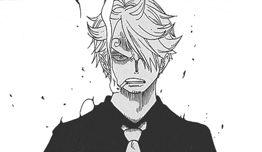 Sanji Black And White Art Animation GIF