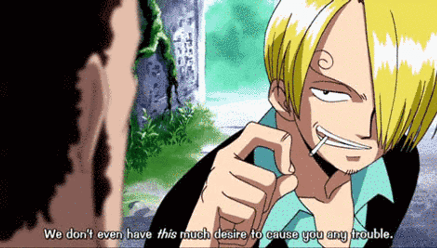 Sanji Desire To Cause Trouble GIF