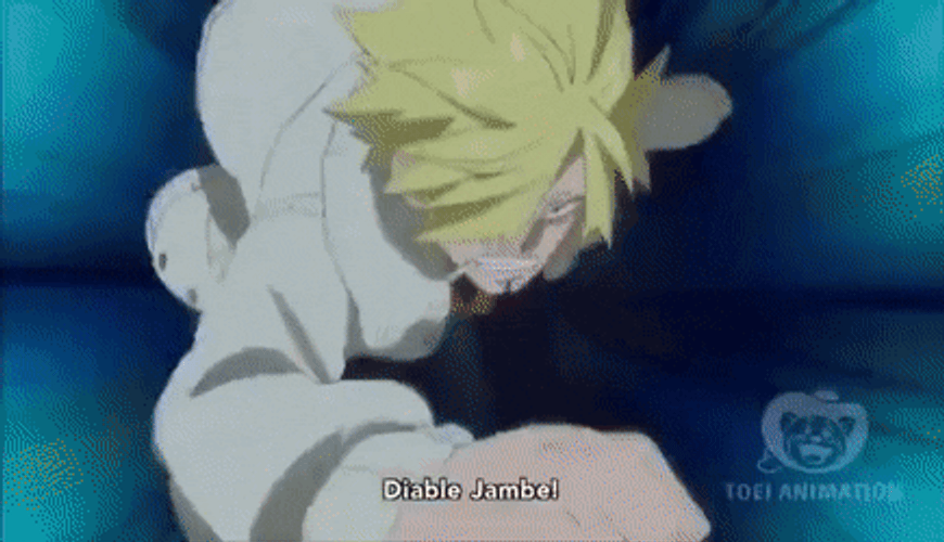 Sanji Diable Jambe On Surume GIF