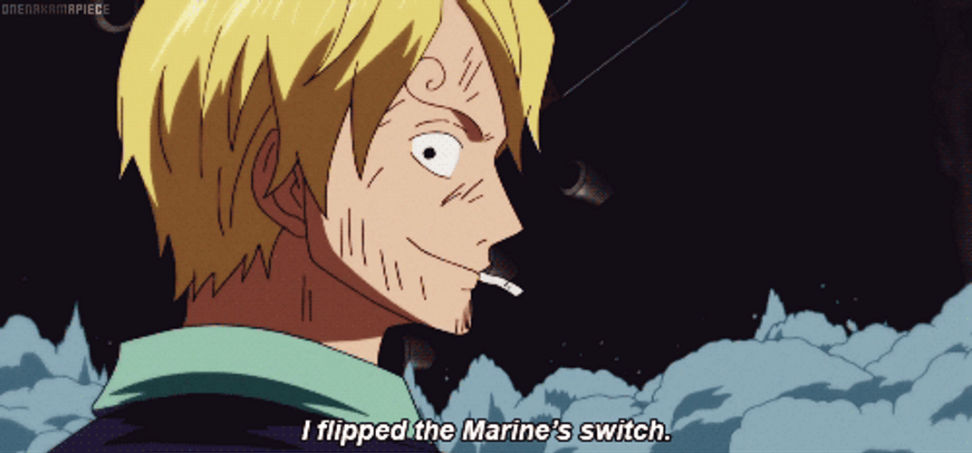 Sanji Flipped The Marine Switch GIF