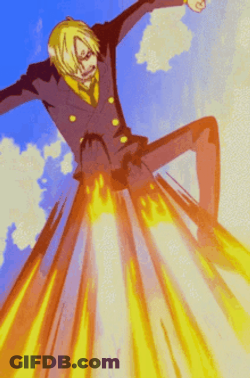 Sanji From One Piece Rapid Kicks GIF