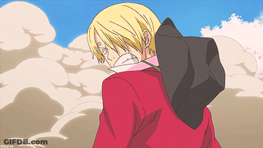 Sanji Looking Behind In One Piece GIF