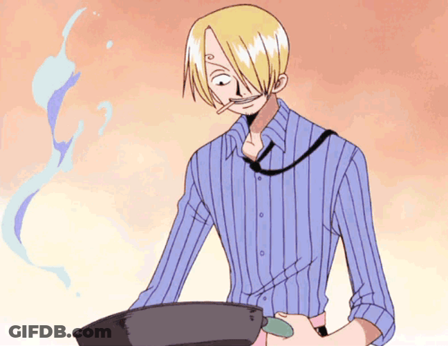 Sanji Serving Food For Nico Robin GIF