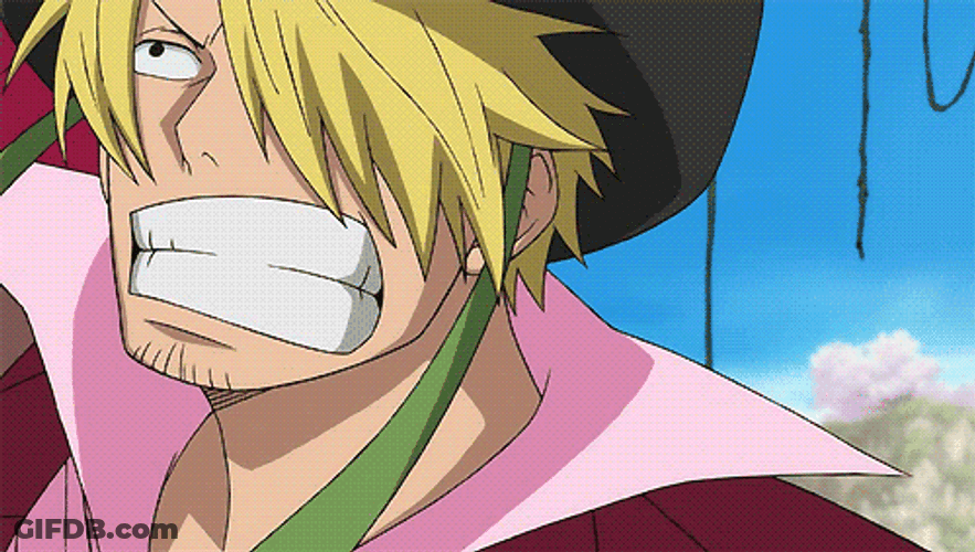 Sanji Swinging From A Vine GIF