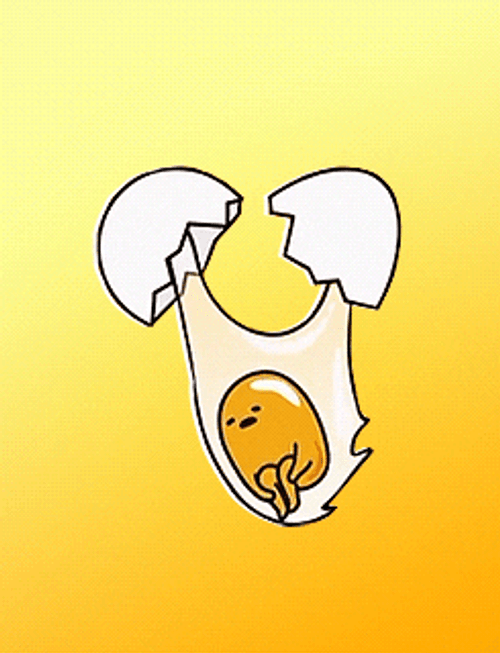 Sanrio Gudetama Kawaii Cracked Egg GIF