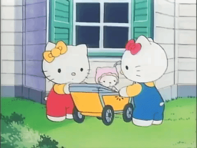 Sanrio Hello Kitty Babysitting GIF