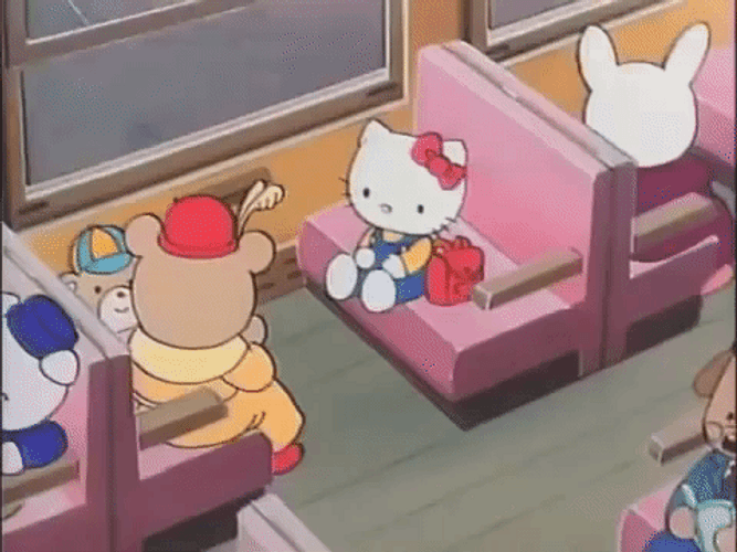 Sanrio Hello Kitty Train GIF