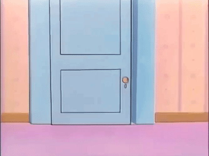 Sanrio Kitty And Mimmy Opens Door GIF