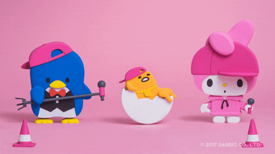 Sanrio Melody Tuxedo Gudetama Rapping GIF