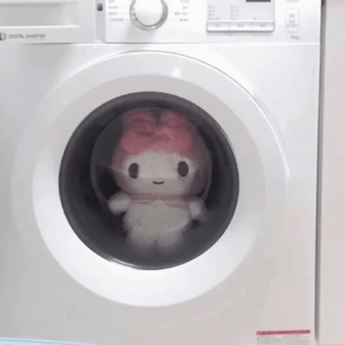 Sanrio My Melody Washing Maschine GIF