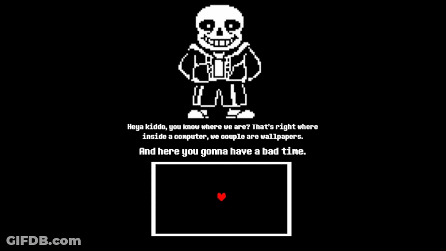 Sans Aware That He Is In Wallpaper GIF