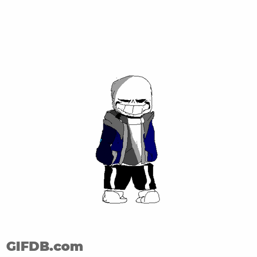 Sans Blinking With Flashing Blackground GIF