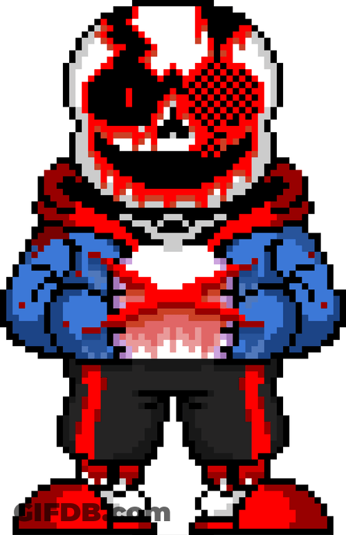 Sans Covered With Blood Animation GIF