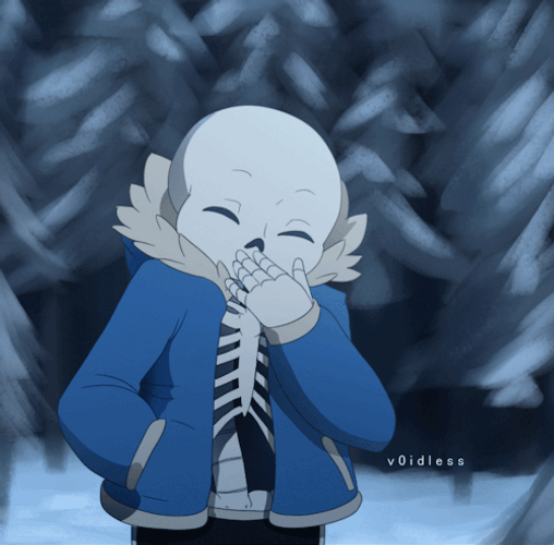 Sans From Undertale Giving A Flying Kiss GIF