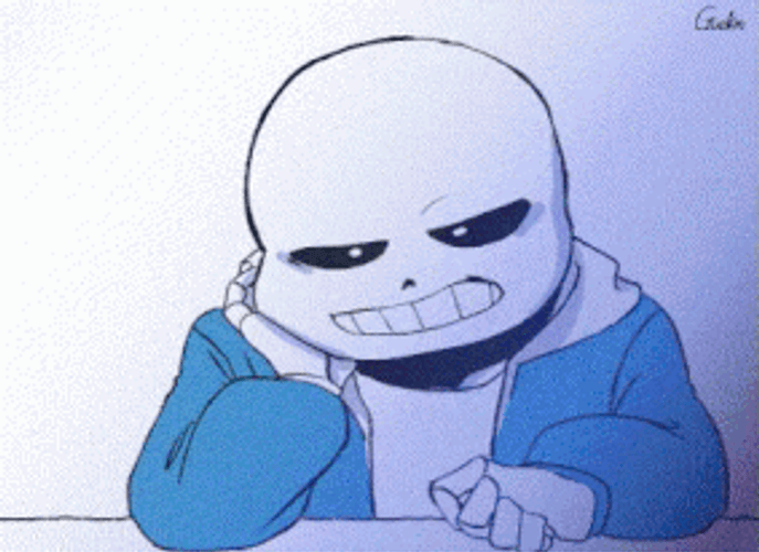 Sans From Undertale Leaning Forward GIF