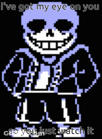 Sans Saying I've Got My Eye On You GIF
