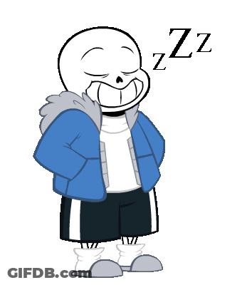 Sans Sleeping With ZZ GIF