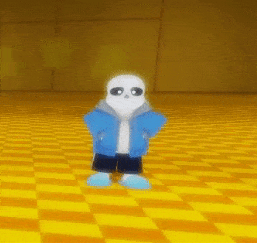Sans Standing By In 3D Animation GIF