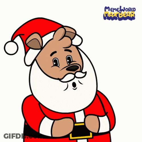 Santa Bear Saying Ho GIF