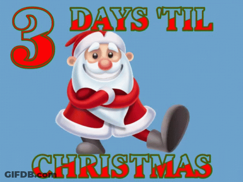 Santa Claus 3 Days Until Christmas GIF