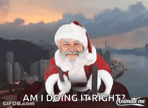 Santa Claus Am I Doing It Right Ultimate Me GIF