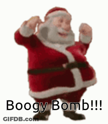 Santa Claus Dancing Boogy Bomb!!! GIF