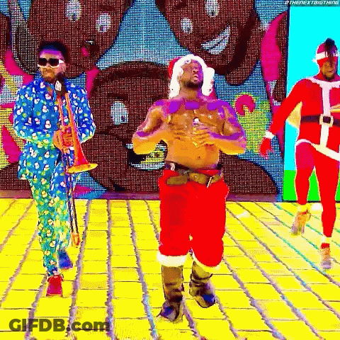Santa Claus Dancing On Stage GIF
