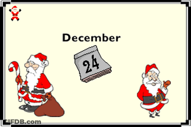 Santa Claus December Calendar Christmas Countdown GIF
