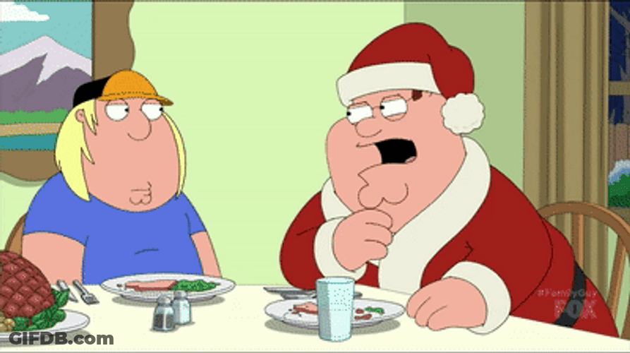 Santa Claus Family Dinner Ruined GIF