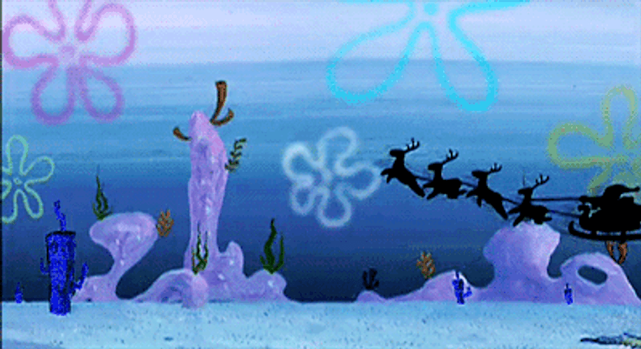 Santa Claus Flying Up GIF