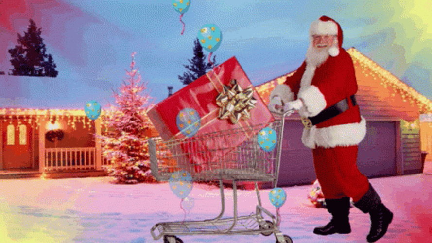Santa Claus Gifts Merry Christmas GIF