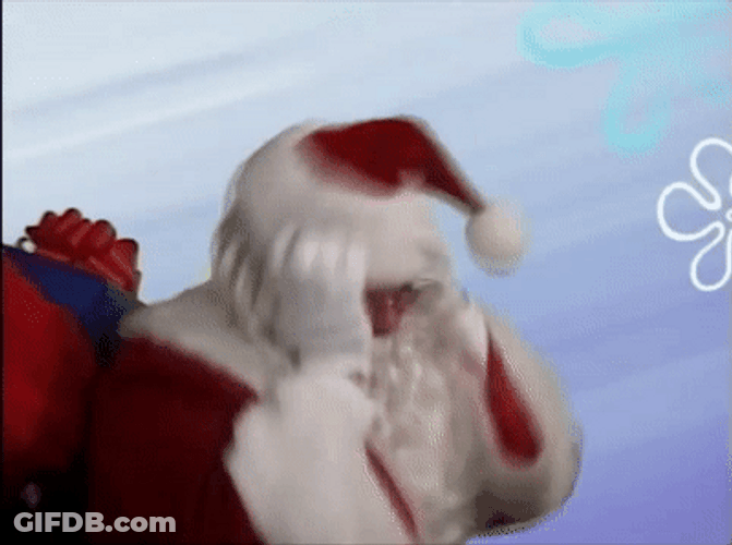 Santa Claus Head Banging GIF