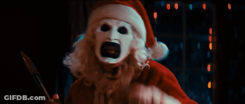 Santa Claus Holding Knife GIF