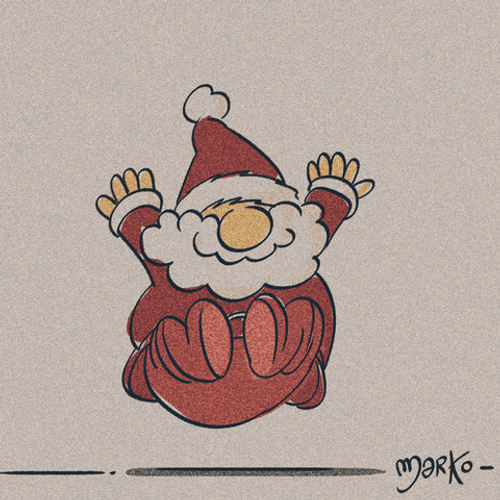 Santa Claus Illustration Bouncing Noel GIF