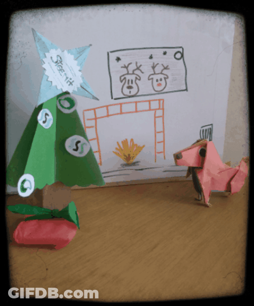 Santa Claus Origami GIF