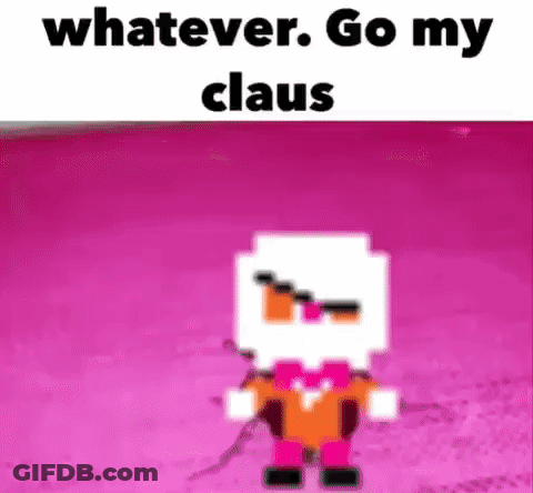 Santa Claus Pixel Art With Whatever Go My Claus GIF