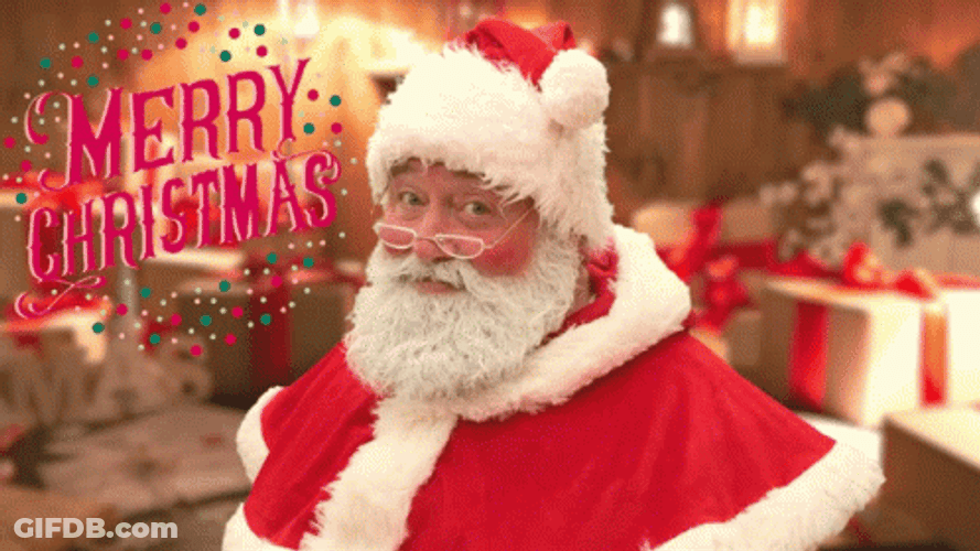 Santa Claus Pointing Fingers Noel GIF