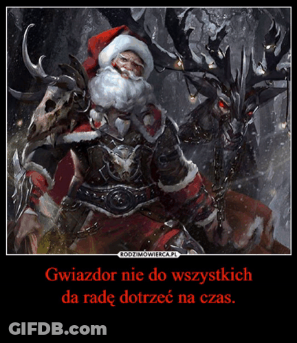 Santa Claus Riding Deer Gwiazdor Nie Do Wszystkich GIF