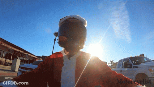 Santa Claus Riding Motorcycle GIF