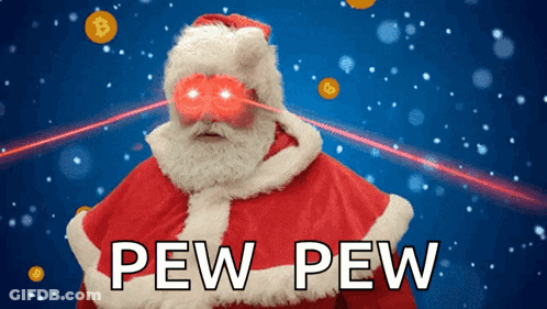 Santa Claus Saying Pew Pew GIF