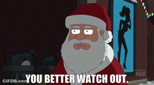 Santa Claus Saying You Better Watch Out GIF