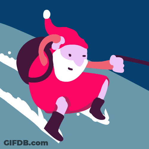 Santa Claus Sledging GIF