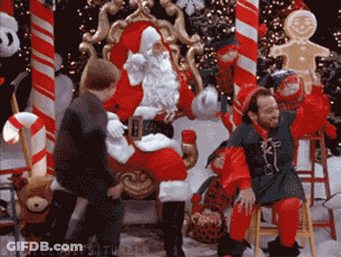 Santa Claus Sliding Sit GIF