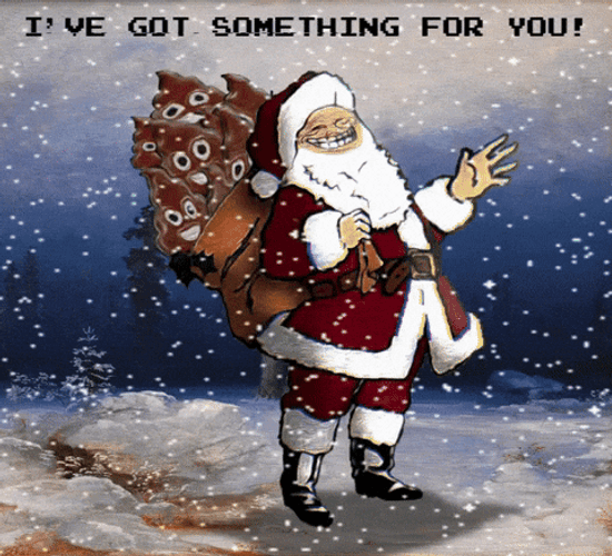 Santa Claus Troll Face Meme GIF