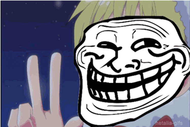Santa Claus Trollface Peace GIF