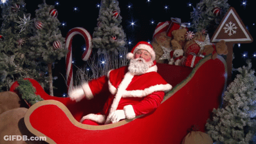 Santa Claus Waving Noel GIF