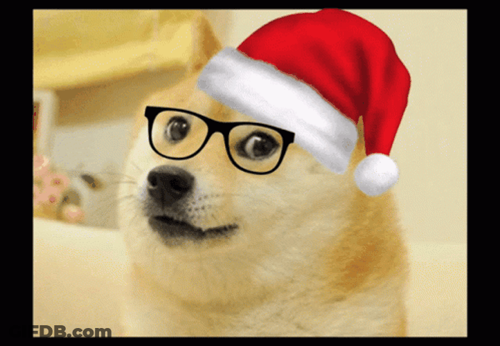 Santa Doge Merry Christmas Meme GIF