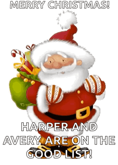 Santa Greeting Harper And Avery GIF