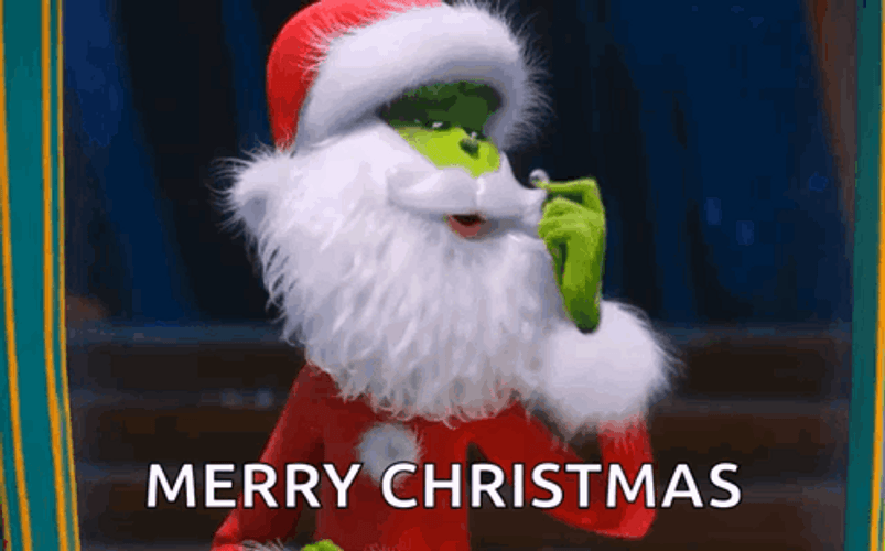 Santa Grinch Merry Christmas Meme GIF