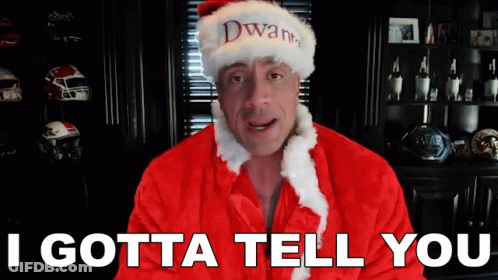 Santa Hat Robe Man Says I Gotta Tell You GIF